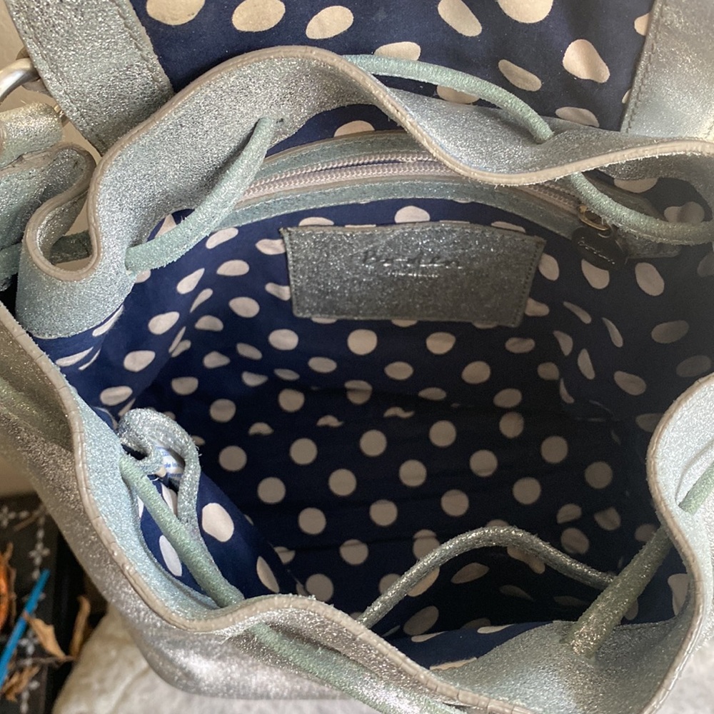 Boden Small Metallic Silver Backpack - image 4